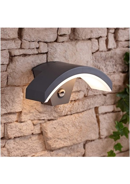 Goeco Dış Mekan LED Duvar Lambası Pır Hareket Sensörü Su Geçirmez Duvar Işığı Bahçe Sundurma Avlu Koridor 24W 220V Alüminyum Lamba Gövdesi (Yurt Dışından)
