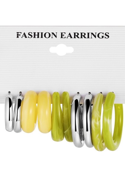 Hengshan Çok Satan Moda Avrupa ve Amerikan Tarzı Altın C-Şekilli Zincir Küpe Seti, Bayanlar Için Hafif Lüks ve Üst Düzey Küpeler (Yurt Dışından)