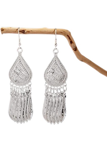 Hengshan Miao Küpeleri, Etnik Azınlık Turistik Küpeleri, Bohem Uzun Yapraklı Püskül Küpeler (Yurt Dışından)