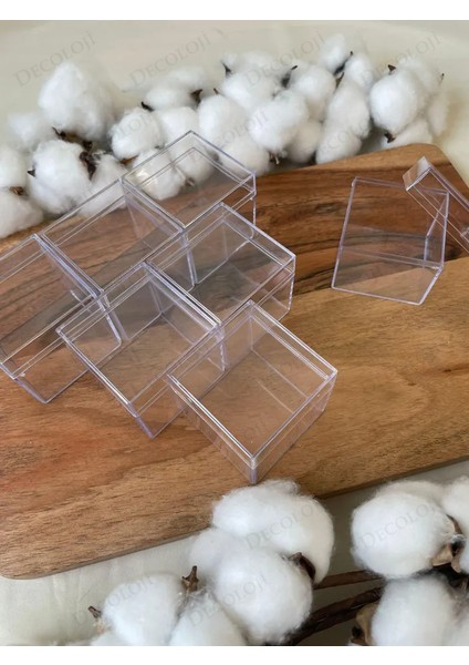 Söz, Nişan, Kına, Düğün, Mevlüt, Sünnet, Nikah Şekeri 5 x 5 x 5 cm Kapaklı Mika Küp Kutu