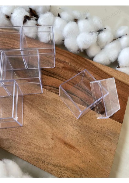 Söz, Nişan, Kına, Düğün, Mevlüt, Sünnet, Nikah Şekeri 5 x 5 x 5 cm Kapaklı Mika Küp Kutu