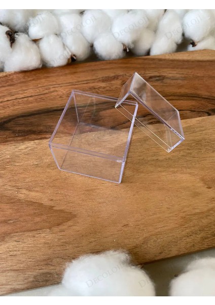 Söz, Nişan, Kına, Düğün, Mevlüt, Sünnet, Nikah Şekeri 5 x 5 x 5 cm Kapaklı Mika Küp Kutu