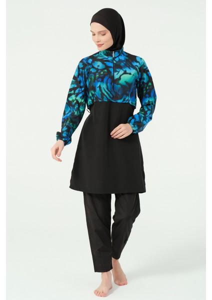 Crop Görünümlü Şapkalı Tesettür Mayo fiyatları