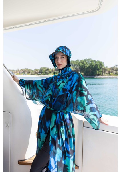 Crop Görünümlü Şapkalı Tesettür Mayo fırsatları