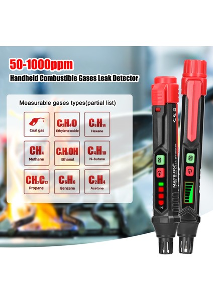 Taşınabilir El Tipi Yanıcı Gaz Ppm Kaçak Dedektörü (Yurt Dışından) modelleri
