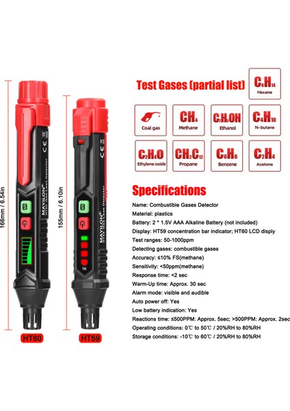Taşınabilir El Tipi Yanıcı Gaz Ppm Kaçak Dedektörü (Yurt Dışından) indirimleri