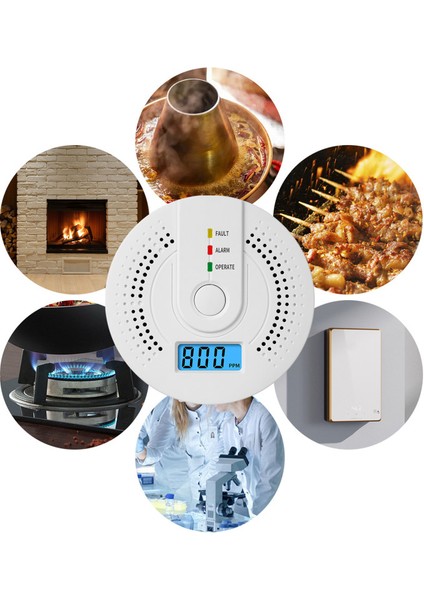 Dijital Ekranlı Pil Destekli Kombin Co ve Duman Dedektörü (Yurt Dışından) fiyatları