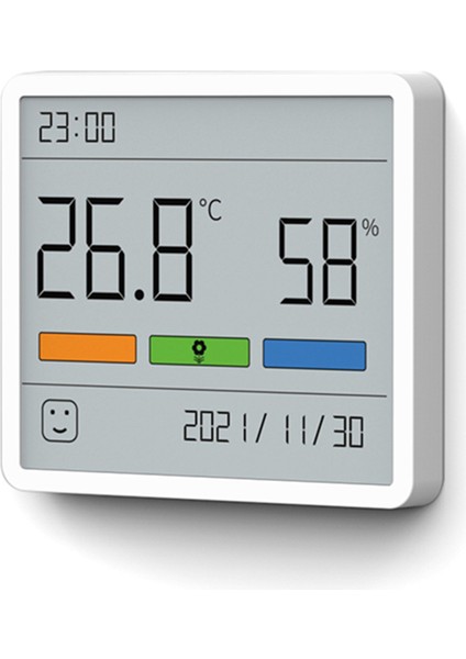 Th1 Taşınabilir Iç Mekan Nem ve Sıcaklık Ölçer LCD Ekranlı Saat (Yurt Dışından)