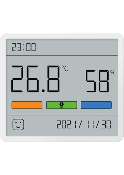 Th1 Taşınabilir Iç Mekan Nem ve Sıcaklık Ölçer LCD Ekranlı Saat (Yurt Dışından)