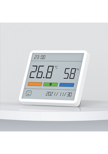 Th1 Taşınabilir Iç Mekan Nem ve Sıcaklık Ölçer LCD Ekranlı Saat (Yurt Dışından)