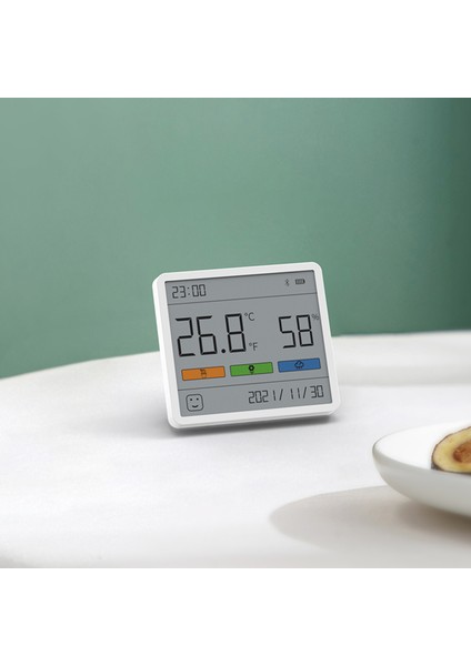 Th1 Taşınabilir Iç Mekan Nem ve Sıcaklık Ölçer LCD Ekranlı Saat (Yurt Dışından)