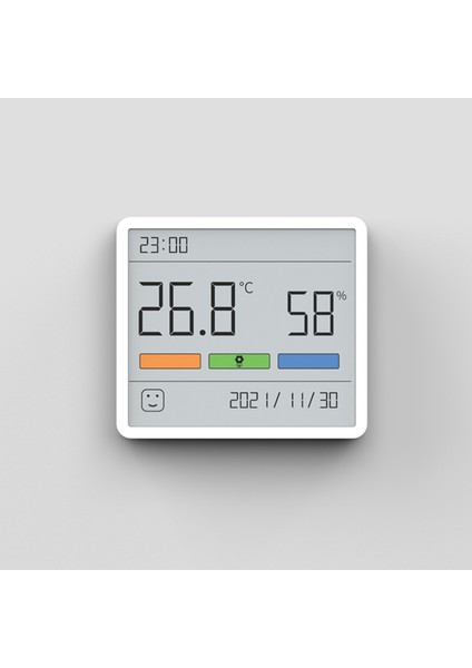 Th1 Taşınabilir Iç Mekan Nem ve Sıcaklık Ölçer LCD Ekranlı Saat (Yurt Dışından)