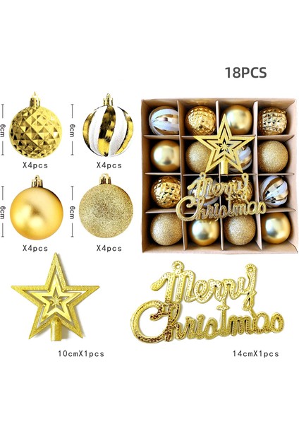Noel Dekorasyonu Elektroliz Topu Plastik Top Özel Şekilli Boyalı Noel Topu Hediye Noel Ağacı Kolye (Yurt Dışından)