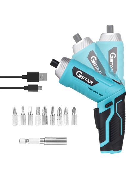 3.6V USB Şarjlı Kablosuz Tornavida Seti Ayarlanabilir Manyetik Uçlu (Yurt Dışından)