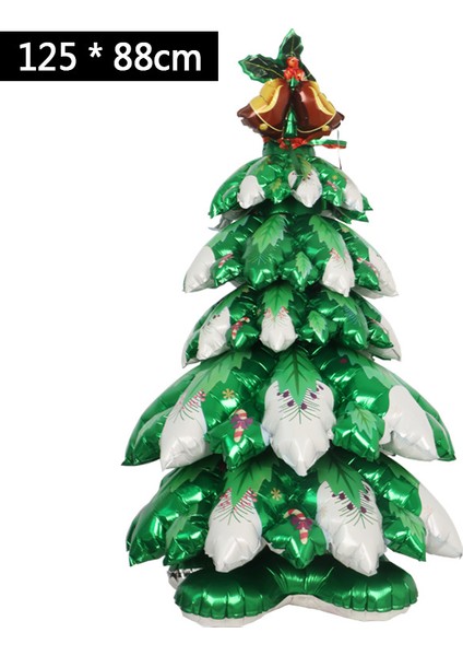 Montajlı Noel Ağacı Alüminyum Film Balonları Çıkarılabilir Üç Boyutlu Noel Ağacı Balonları Noel Dekorasyon MALZEMELERI125*88CM (Yurt Dışından)