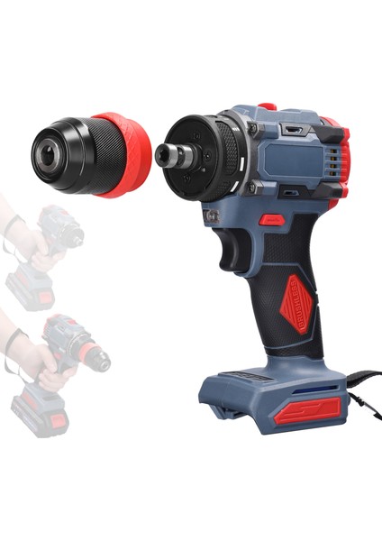 21V 2'li 1 Arada 55NM Fırçasız Motor Elektrikli Vidalama ve Matkap - Ev & Otomotiv (Yurt Dışından)