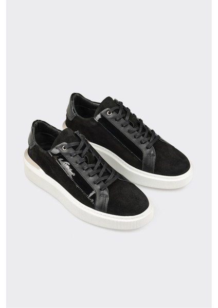 Siyah Deri Erkek Spor Ayakkabı fiyatları