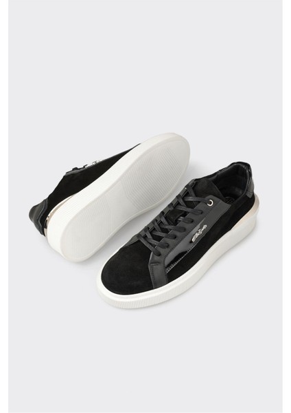 Siyah Deri Erkek Spor Ayakkabı modelleri