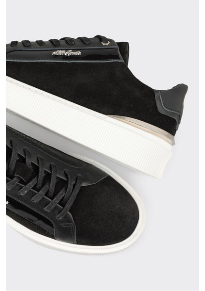 Siyah Deri Erkek Spor Ayakkabı indirimleri