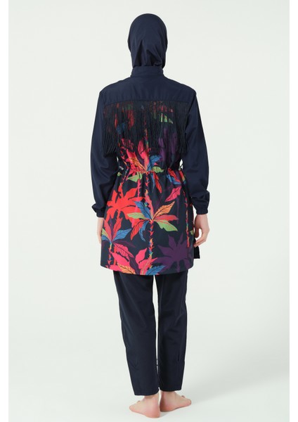 Arkası Püskül Süslemeli Tesettür Mayo modelleri