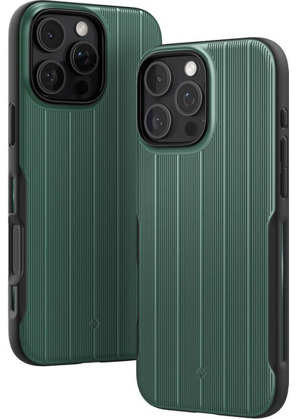 Apple iPhone 16 Pro Max Kılıf Dual GripMag MagSafe özellikli Braided Green - ACS08051