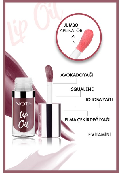Lip Oil Nemlendirici ve Parlatıcı Dudak Bakım Yağı - 30 Deep Berry - Mor