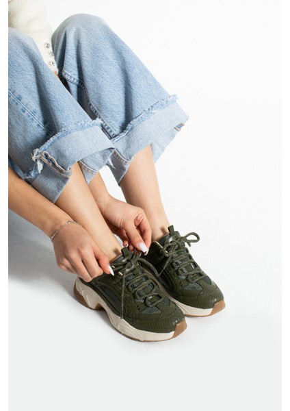 Dennise Kadın Haki Spor Ayakkabı fırsatları