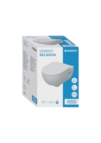 Geberit Selnova Rimree Asma Klozet ve Soft Kapak Takımı, Beyaz fiyatları