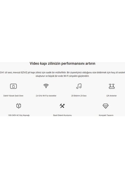 Ezvız Cs-Ch1 Aksesuar Priz Tipi Akıllı Zil fiyatları