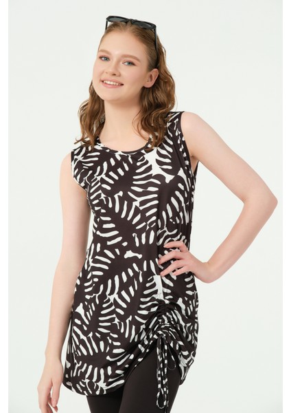 Önü Toplamalı Sıfır Kol Yarı Kapalı Mayo fiyatları