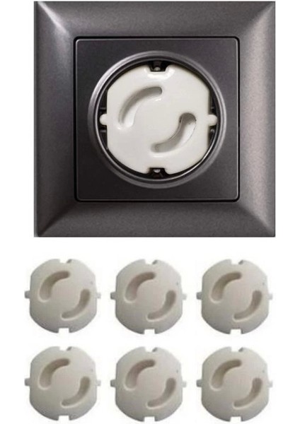 Buffer® Bebek Çocuk Priz Koruma Kapağı (6 Adet) Çocuk Güvenliği, Priz Muhafazası, Priz Kapatıcı
