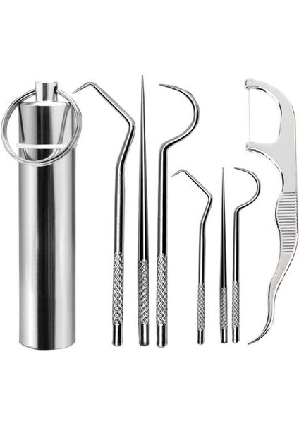 Buffer® 7 Parça Paslanmaz Çelik Ağız Diş Tartar Sökücü Temizlik Bakım Seti