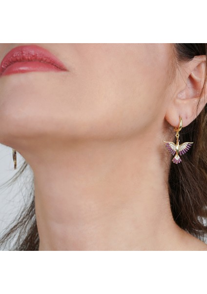 Fuşya Anka Kuşu Altın Kaplama Gümüş Takım AGT04 modelleri