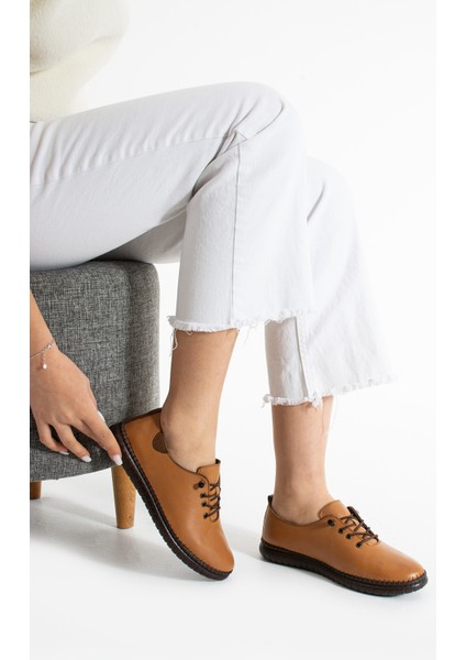Lange Kadın Deri Taba Günlük Ayakkabı