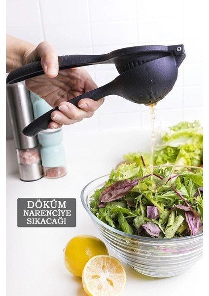 Döküm Paslanmaz Demir Sıkacak - Limon Sıkacağı Portakal Narenciye Sıkıcı Pratik Mutfak Aleti