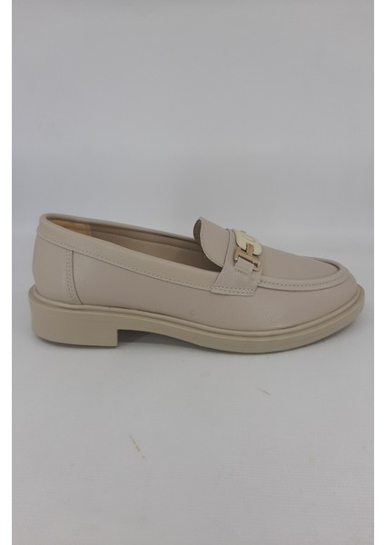 Bej Kadın Loafer Ayakkabı 69-707