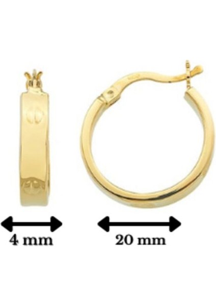 3,60 gr (GRAM) Sarmaşık Küpe 20 mm 22 Ayar Altın modelleri