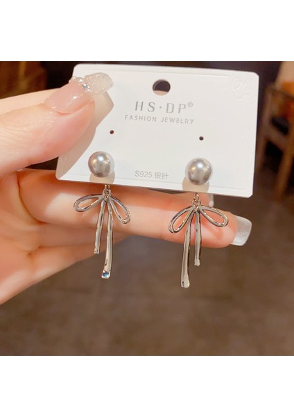 Hengshan Popüler 925 Gümüş Iğne Küpe Klasik Geometrik Uzun Püskül Küpe (Yurt Dışından)