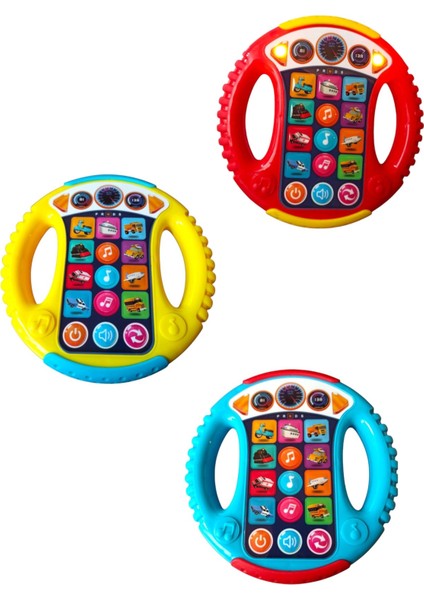 Sesli, Işıklı, Müzikli Neşeli Direksiyon ile Minik Sürücüler Iş Başında! 15CM.