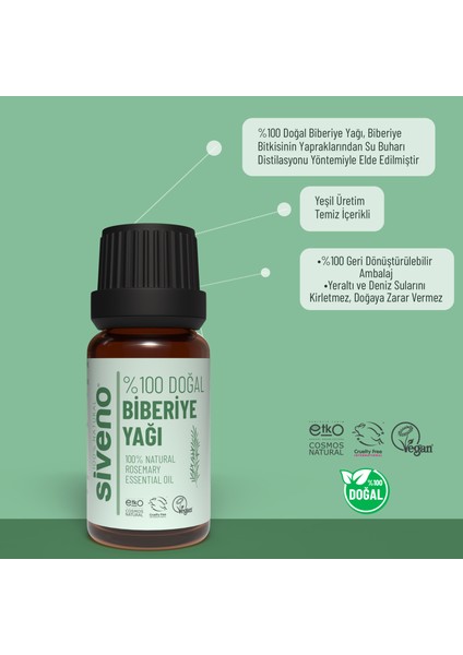 Doğal Biberiye Uçucu Yağı 10 ml
