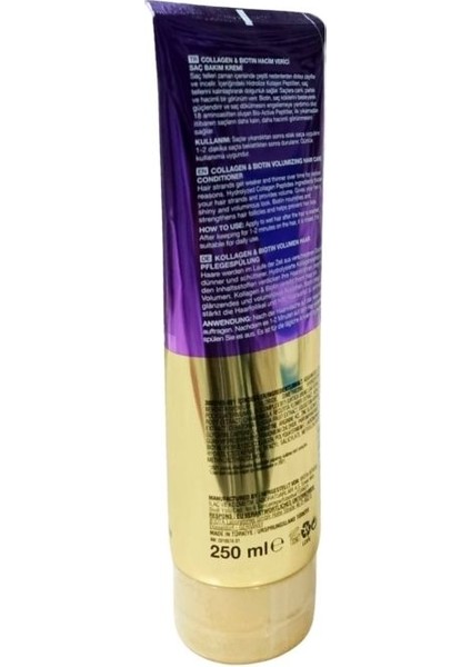 Collagen & Biotin Ekstra Hacim Saç Kremi 250 ml - Kolajen Biotin İnce Seyrek Saçlar modelleri