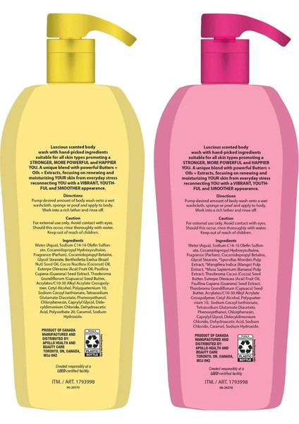 Brazilian Duş Jeli 2'li Set 2x750 ml