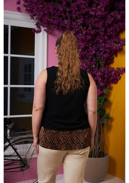 Şifon Içi Astarlı Büyük Beden Bluz Kahve fırsatları