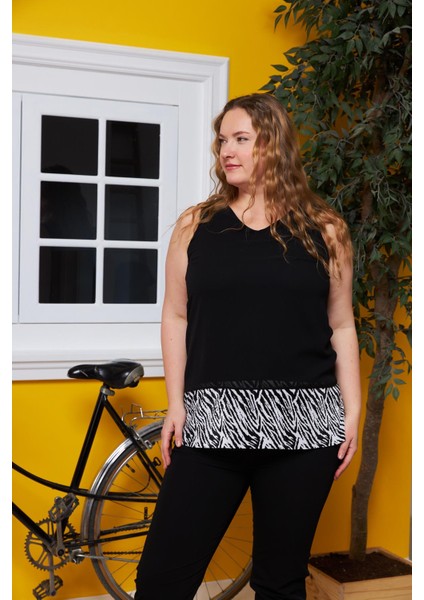 Şifon Içi Astarlı Büyük Beden Bluz Beyaz modelleri