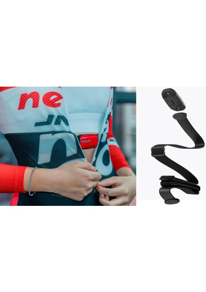 H603 Göğüs Nabız Bandı Ant+ ve Bluetooth - Kırmızı