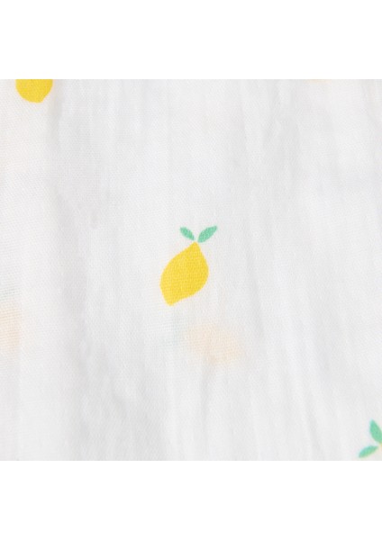 Soft Müslin Limon Desenli Kurulama Bezi - Beyaz - 40X55 cm