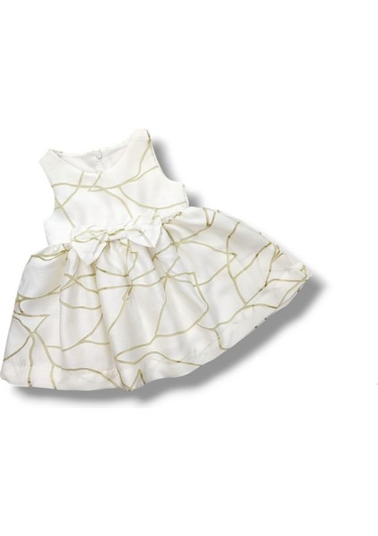 Desenli Kız Bebe Elbise CK50545