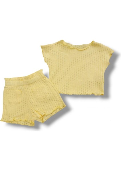 Kız Bebek Jakarlı Şort Takım CK50536