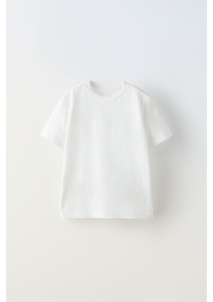 3'lü T-Shirt Paketi Okula Dönüş Bisiklet Yaka Kısa Kollu Pamuklu Penye Unisex Çocuk indirimleri