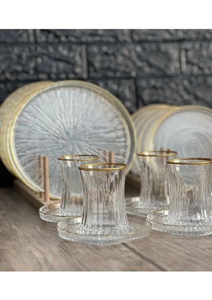 Elysia 24 Parça Lüks Cam Çay Seti modelleri